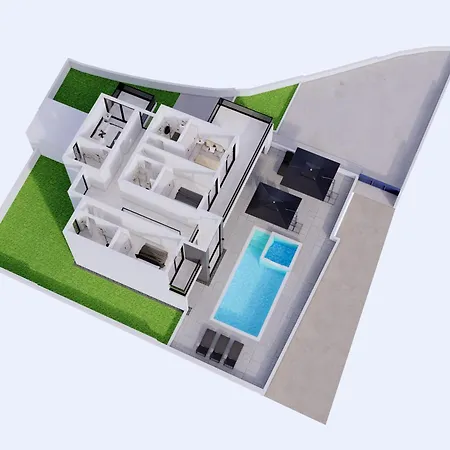 Modern Sea View Villa, Private Pool, Whirlpool, Calm & Near וילה
